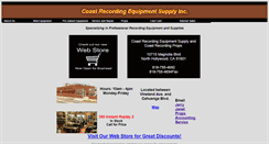Desktop Screenshot of coastrecording.com